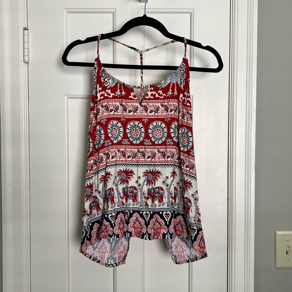 Chaser, Open Back Red Tank, Size XS